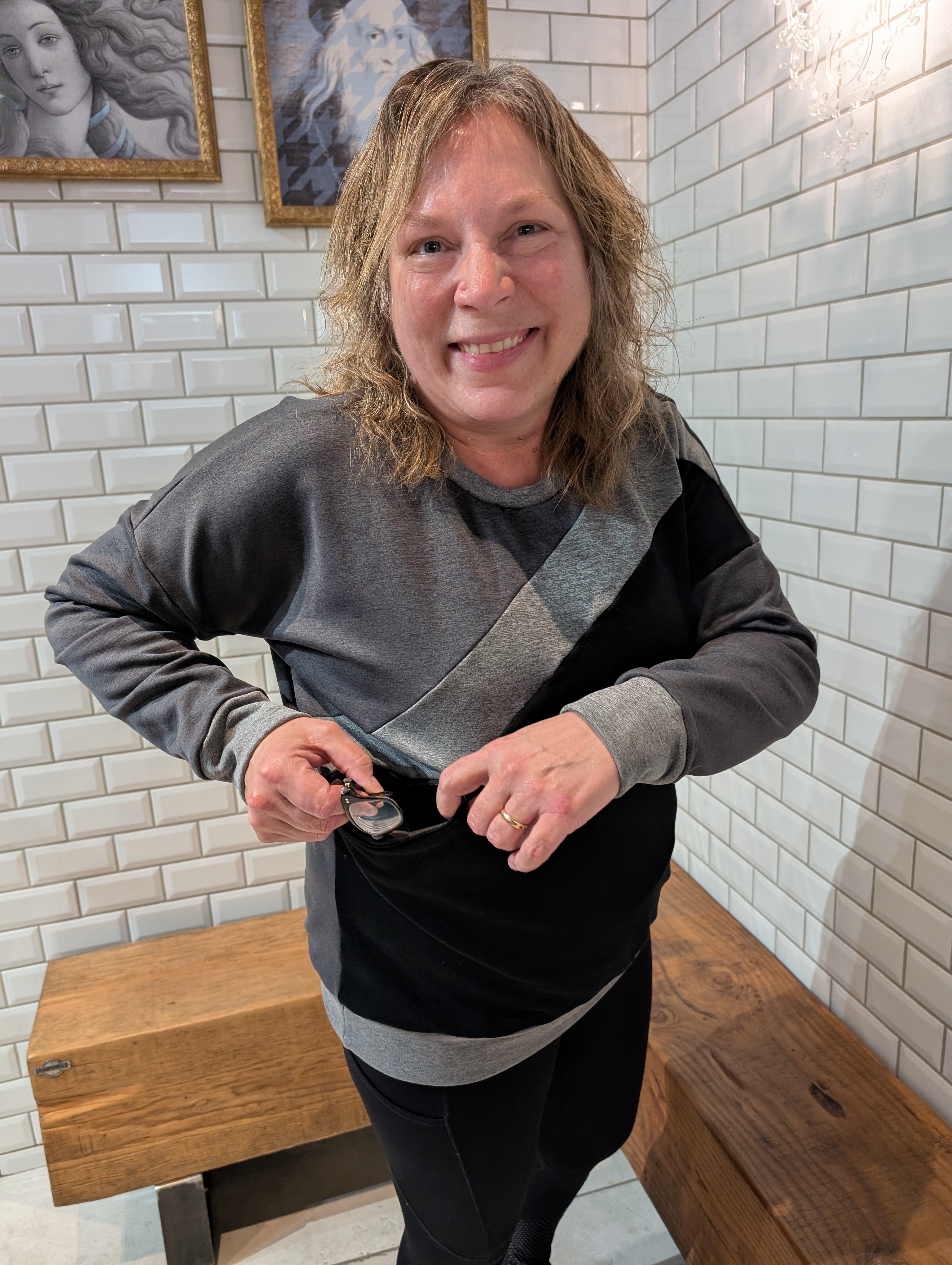 Sage Diagonal Color-Block Sweatshirt Sewing Pattern