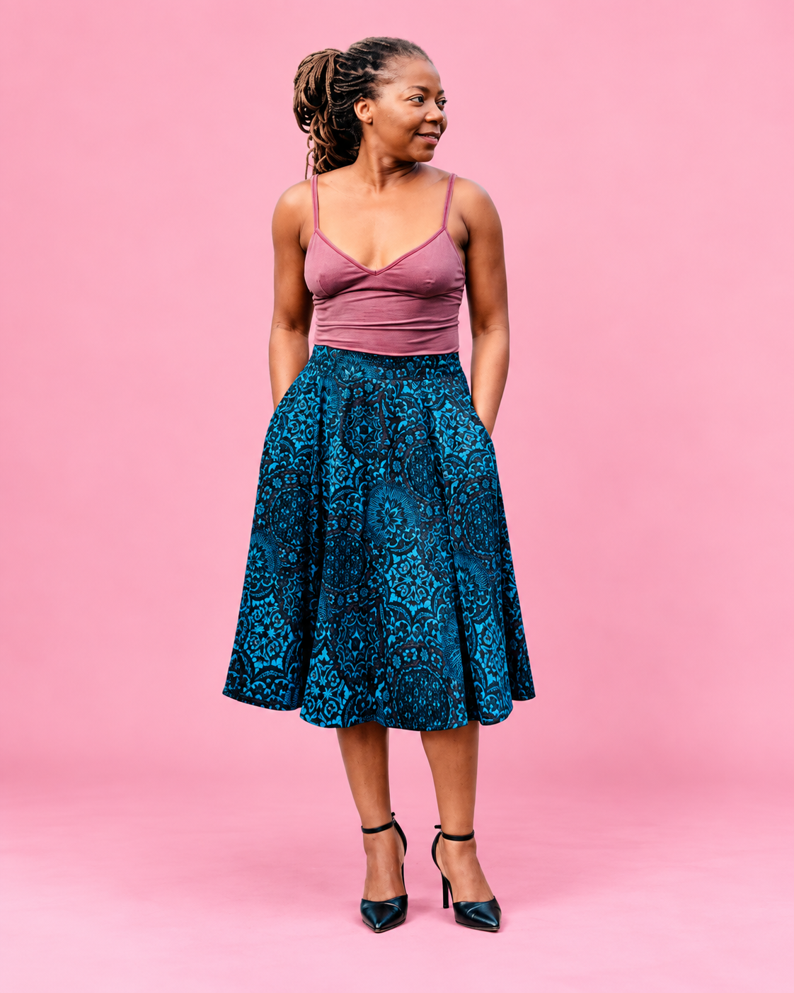Mila Paneled Woven Skirt PDF sewing pattern with midi and maxi options