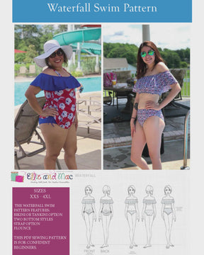 Waterfall Swimsuit Mix & Match Pattern (adult's)