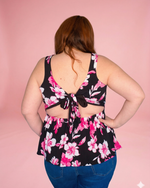 casual tank style knit top sewing pattern square neckline tie back