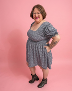 easy knit dress sewing pattern square neckline tie back beginner friendly