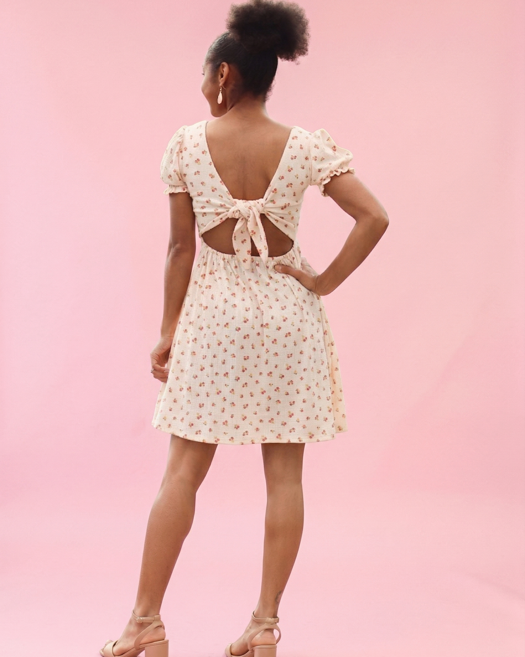 knit sewing pattern with empire waist option square neck tie back