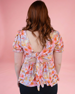 womens knit top sewing pattern with tie back detail and square neckline