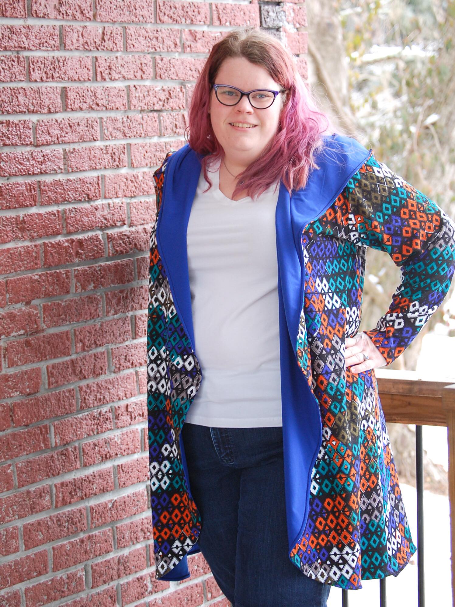 Barrie abstract-pattern knit cardigan - Blue