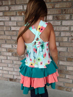 Girls Alana Ruffled Tunic Top Pattern - Ellie and Mac, Digital (PDF) Sewing Patterns | USA, Canada, UK, Australia