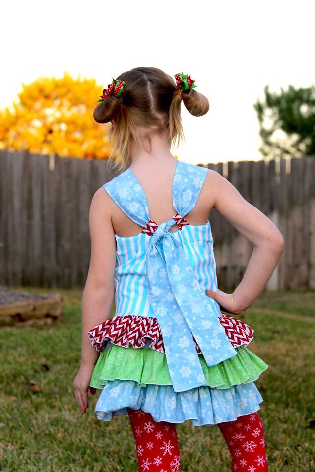 Girls Alana Ruffled Tunic Top Pattern - Ellie and Mac, Digital (PDF) Sewing Patterns | USA, Canada, UK, Australia