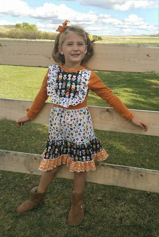 Girls Autumn Dress Pattern - Ellie and Mac, Digital (PDF) Sewing Patterns | USA, Canada, UK, Australia