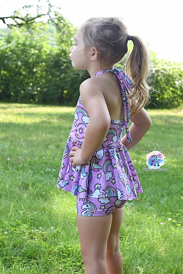Girl's Be Brilliant Swimsuit Pattern - Ellie and Mac, Digital (PDF) Sewing Patterns | USA, Canada, UK, Australia