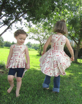 Girl's Be Confident Tunic Pattern - Ellie and Mac, Digital (PDF) Sewing Patterns | USA, Canada, UK, Australia