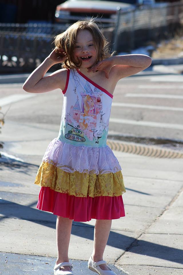 Girl's Be Edgy One Shoulder Dress Pattern - Ellie and Mac, Digital (PDF) Sewing Patterns | USA, Canada, UK, Australia