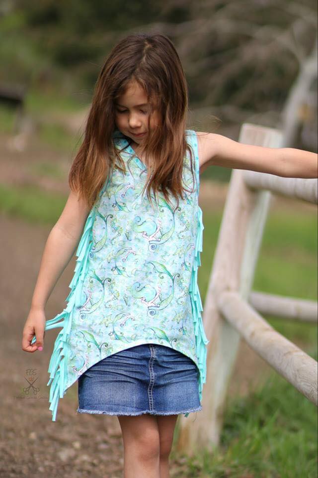 Girl's Be Fancy Tank Top Pattern - Ellie and Mac, Digital (PDF) Sewing Patterns | USA, Canada, UK, Australia