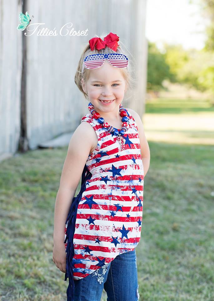 Girl's Be Fancy Tank Top Pattern - Ellie and Mac, Digital (PDF) Sewing Patterns | USA, Canada, UK, Australia