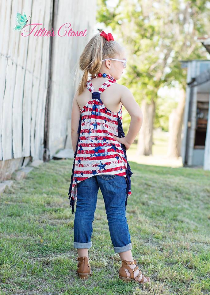 Girl's Be Fancy Tank Top Pattern - Ellie and Mac, Digital (PDF) Sewing Patterns | USA, Canada, UK, Australia