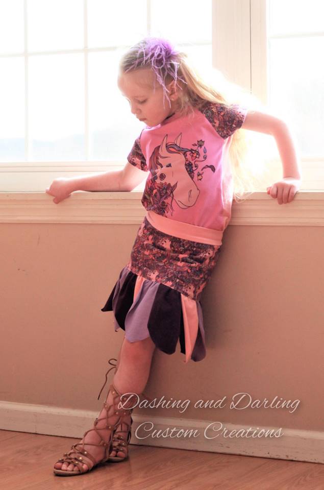 Girl's Be Inspired Petal Skirt Pattern - Ellie and Mac, Digital (PDF) Sewing Patterns | USA, Canada, UK, Australia