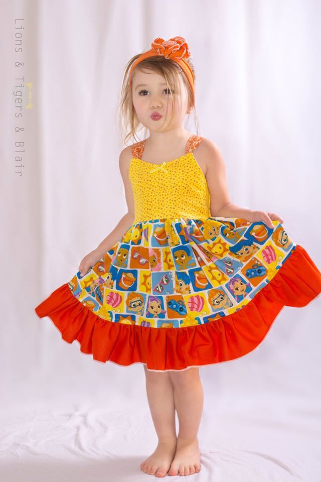 Girls Berry Patch Dress Pattern - Ellie and Mac, Digital (PDF) Sewing Patterns | USA, Canada, UK, Australia