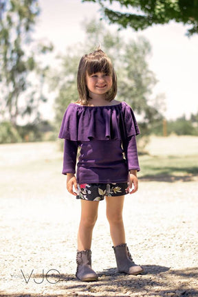 Girl's Be The Leader Top & Romper Pattern - Ellie and Mac, Digital (PDF) Sewing Patterns | USA, Canada, UK, Australia