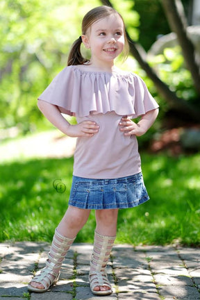 Girl's Be The Leader Top & Romper Pattern - Ellie and Mac, Digital (PDF) Sewing Patterns | USA, Canada, UK, Australia