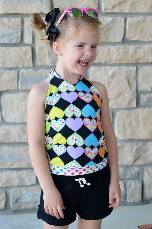 Girl's Be Trendy Halter Top Pattern - Ellie and Mac, Digital (PDF) Sewing Patterns | USA, Canada, UK, Australia