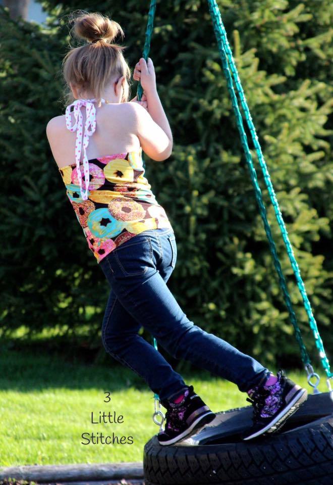 Girl's Be Trendy Halter Top Pattern - Ellie and Mac, Digital (PDF) Sewing Patterns | USA, Canada, UK, Australia