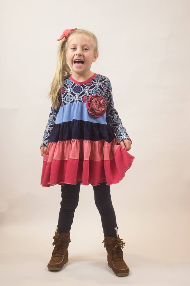 Girl's Boho Twirl Top Pattern - Ellie and Mac, Digital (PDF) Sewing Patterns | USA, Canada, UK, Australia