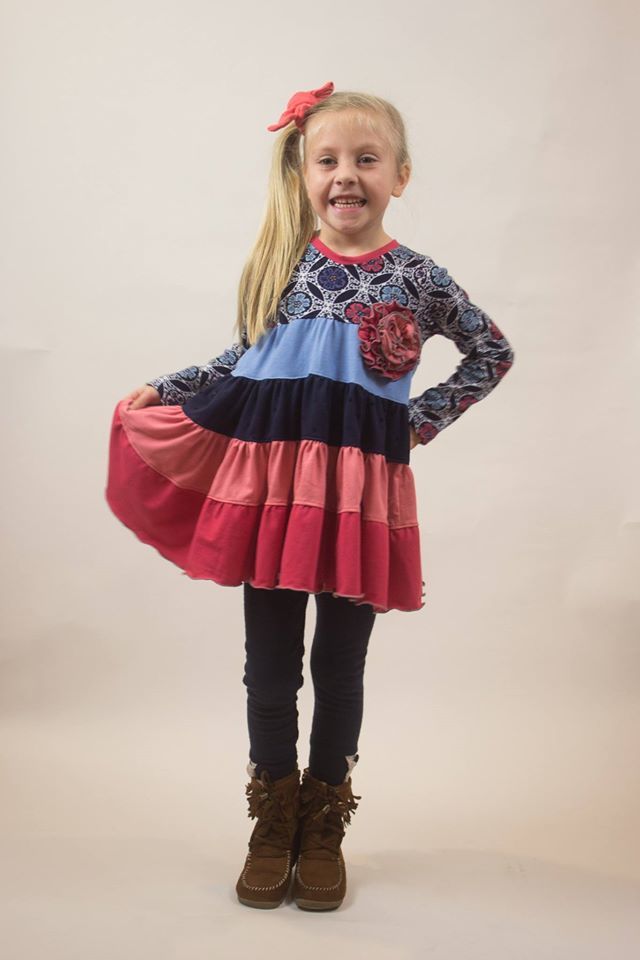 Girl's Boho Twirl Top Pattern - Ellie and Mac, Digital (PDF) Sewing Patterns | USA, Canada, UK, Australia