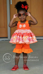 Girls Brooklynn Twirl Top Pattern - Ellie and Mac, Digital (PDF) Sewing Patterns | USA, Canada, UK, Australia