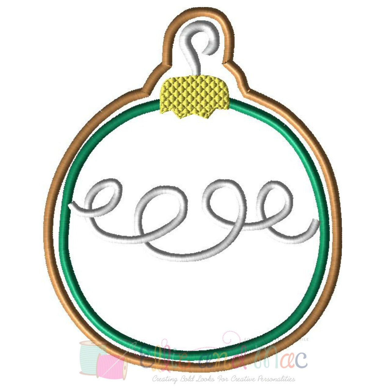 Christmas Ornament Cookie Applique Design - Ellie and Mac, Digital (PDF) Sewing Patterns | USA, Canada, UK, Australia