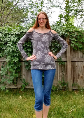 Women's Cold Shoulder Pattern - Ellie and Mac, Digital (PDF) Sewing Patterns | USA, Canada, UK, Australia