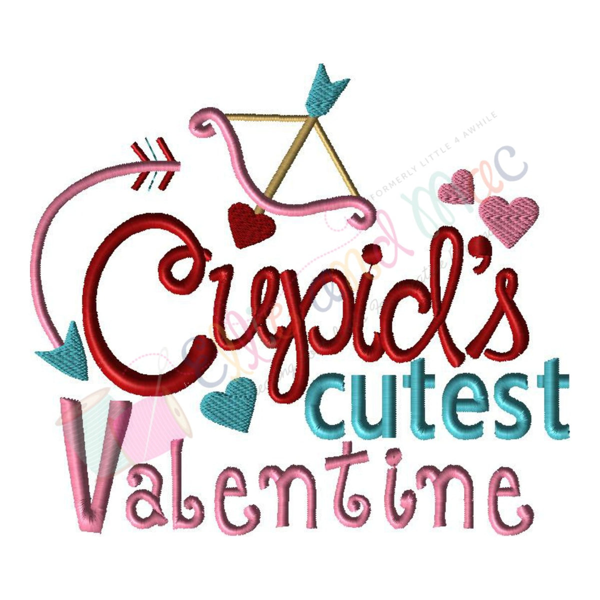 Cupid's Cutest Valentine Embroidery Design - Ellie and Mac, Digital (PDF) Sewing Patterns | USA, Canada, UK, Australia