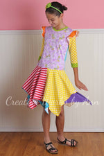 Girls Double Handkerchief Twirl Dress Pattern - Ellie and Mac, Digital (PDF) Sewing Patterns | USA, Canada, UK, Australia