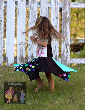 Girls Double Handkerchief Twirl Dress Pattern - Ellie and Mac, Digital (PDF) Sewing Patterns | USA, Canada, UK, Australia
