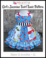Girls Jasmine Swing Top Pattern - Ellie and Mac, Digital (PDF) Sewing Patterns | USA, Canada, UK, Australia