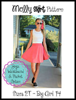 Girl's Molly Skirt Pattern - Ellie and Mac, Digital (PDF) Sewing Patterns | USA, Canada, UK, Australia