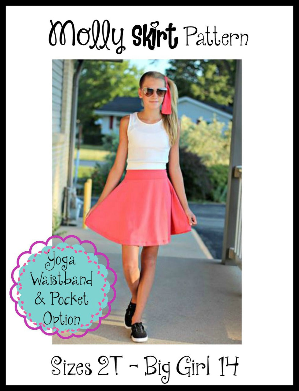 Girl's Molly Skirt Pattern - Ellie and Mac, Digital (PDF) Sewing Patterns | USA, Canada, UK, Australia