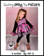 Girl's Rocking Swing Top Pattern - Ellie and Mac, Digital (PDF) Sewing Patterns | USA, Canada, UK, Australia