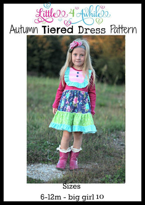 Girls Autumn Dress Pattern - Ellie and Mac, Digital (PDF) Sewing Patterns | USA, Canada, UK, Australia