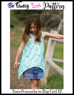 Girl's Be Fancy Tank Top Pattern - Ellie and Mac, Digital (PDF) Sewing Patterns | USA, Canada, UK, Australia