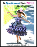 Girl's Be Spontaneous Dress Pattern - Ellie and Mac, Digital (PDF) Sewing Patterns | USA, Canada, UK, Australia