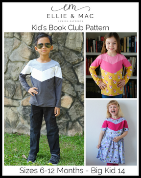 Kid's Book Club Top & Dress Pattern