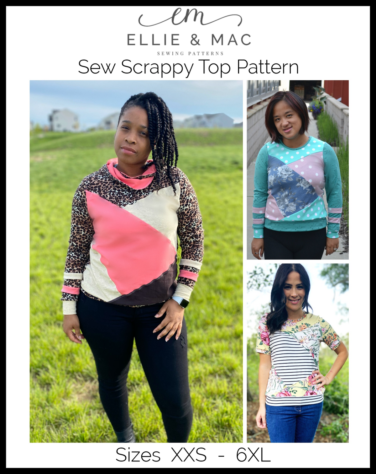 Adult Sew Scrappy Top Pattern