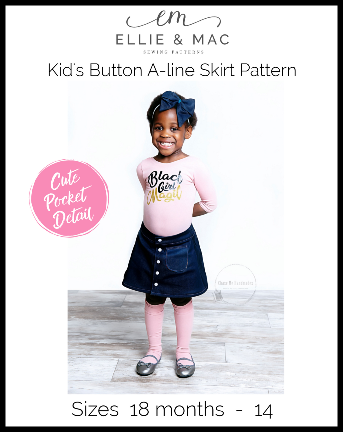 Kid's Button A-line Skirt Pattern