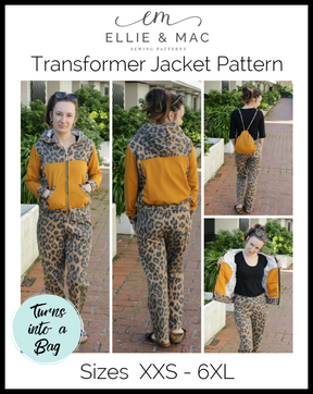 Adult Transformer Jacket Bag Pattern