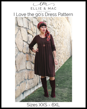 Adult I Love the '90s Dress Pattern