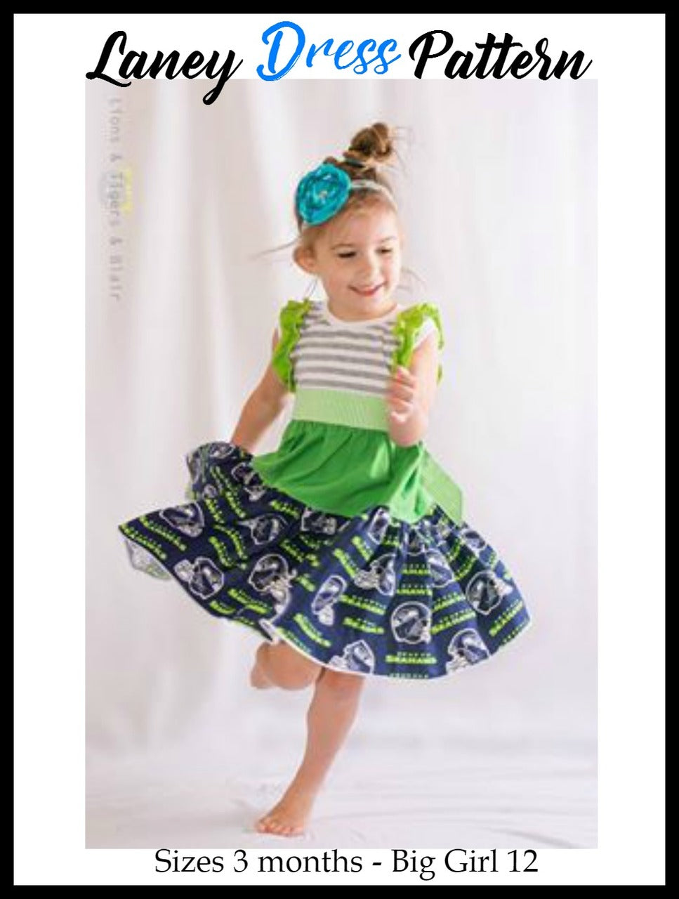 Girls Laney Dress Pattern - Ellie and Mac, Digital (PDF) Sewing Patterns | USA, Canada, UK, Australia