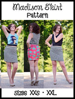 Women's Madison Skirt Pattern - Ellie and Mac, Digital (PDF) Sewing Patterns | USA, Canada, UK, Australia