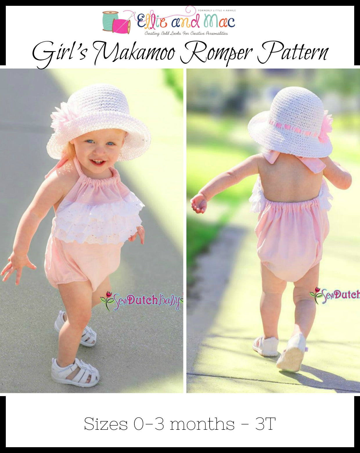 Girls Makamoo Romper Pattern - Clearance Sale