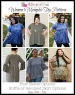 Women's Memphis Top Pattern - Ellie and Mac, Digital (PDF) Sewing Patterns | USA, Canada, UK, Australia