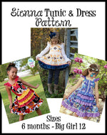 Girl's Sienna Dress & Tunic Pattern ] - Ellie and Mac, Digital (PDF) Sewing Patterns | USA, Canada, UK, Australia