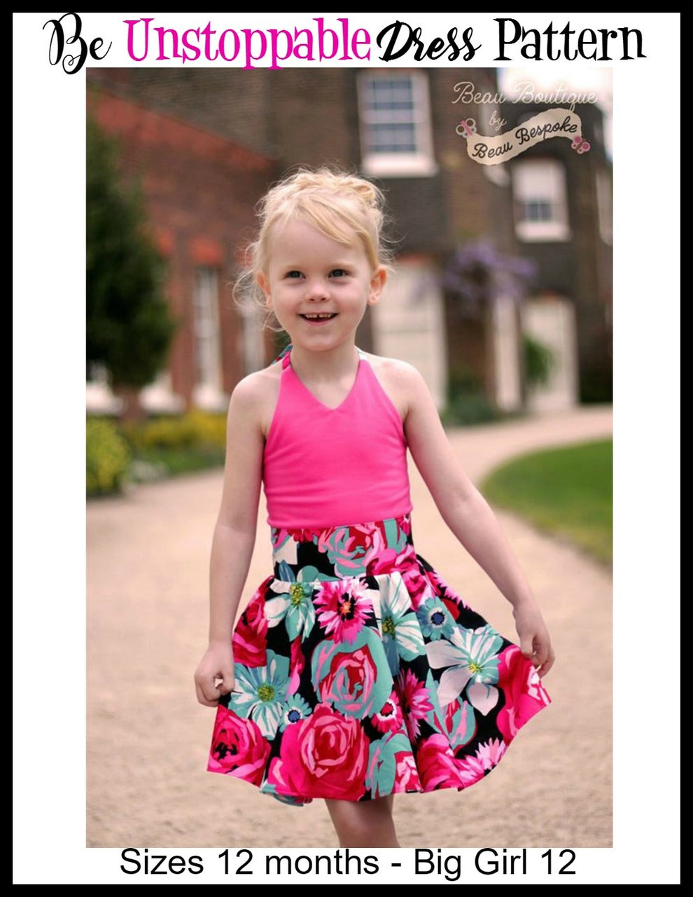Girl's Be Unstoppable Dress Pattern - Ellie and Mac, Digital (PDF) Sewing Patterns | USA, Canada, UK, Australia