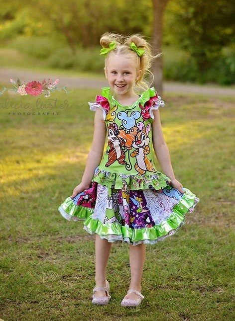 Girls Eva Skirt Set Pattern - Ellie and Mac, Digital (PDF) Sewing Patterns | USA, Canada, UK, Australia